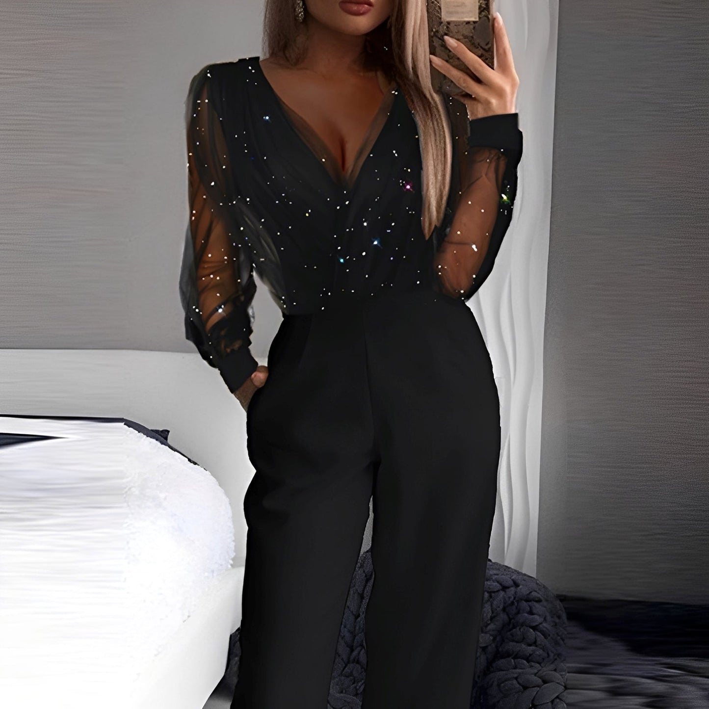 Morgana - Κομψός Jumpsuit με ευρύ πόδι για γυναίκες