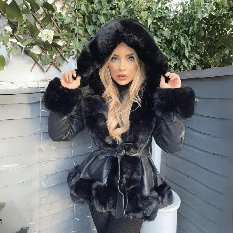 Hollis - Elegant faux fur coat for women