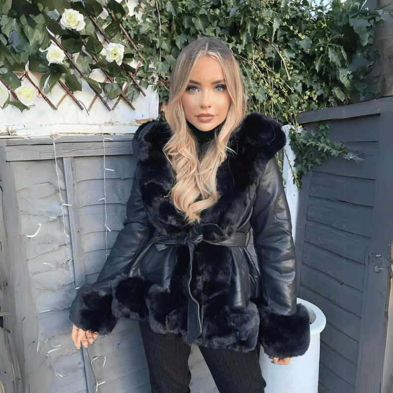 Hollis - Elegant faux fur coat for women