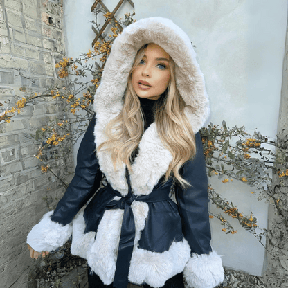 Hollis - Elegant faux fur coat for women