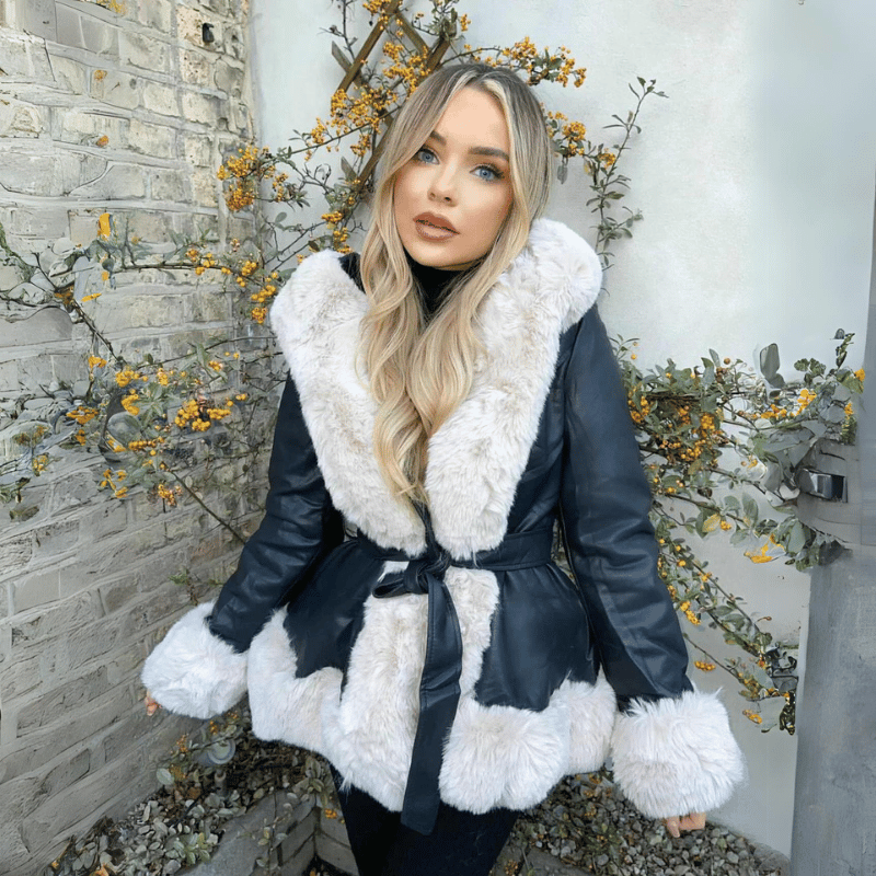 Hollis - Elegant faux fur coat for women