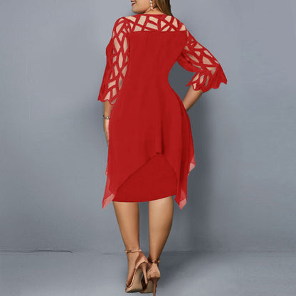 Annika – Dress with cut-out sleeves and feminine fit