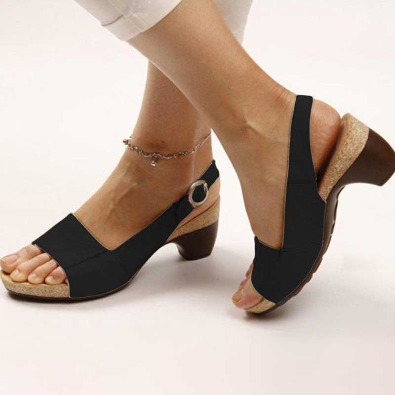 Victoria - Orthopedic sandals with heel
