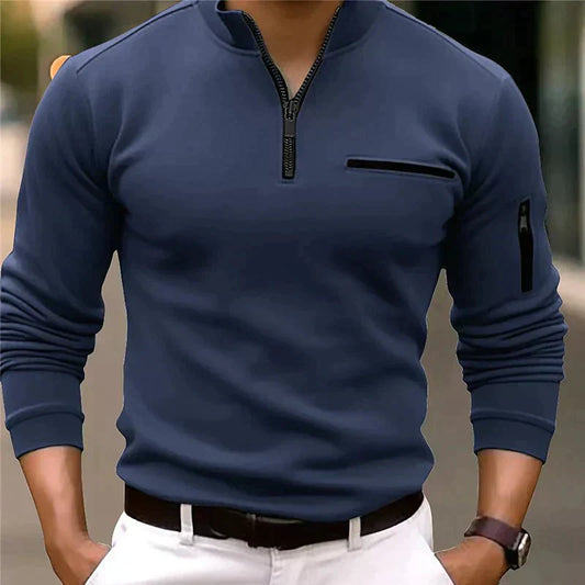 Jonas - Sweater for men with quarter zipper