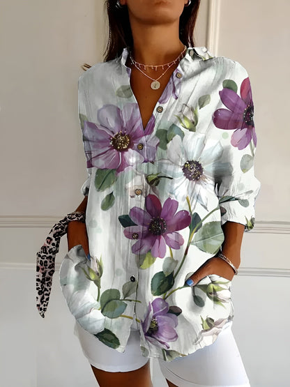 Amara - Lightweight shirt with floral pattern